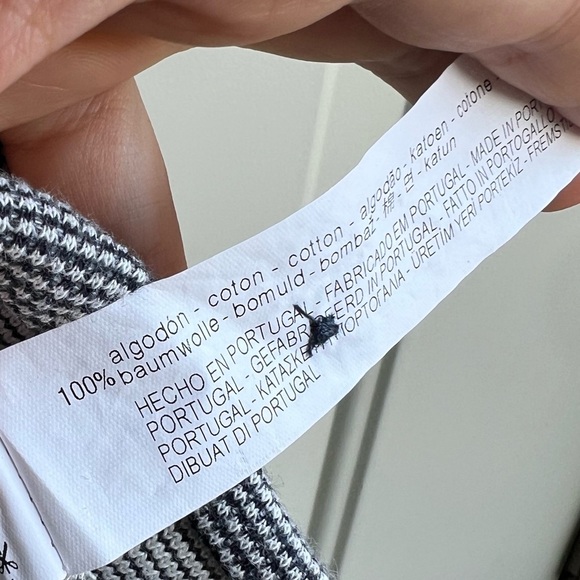 ZARA MAN Polo Shirt Size S Black White Microstripe 100% Cotton Summer Minimalist - Picture 6 of 8